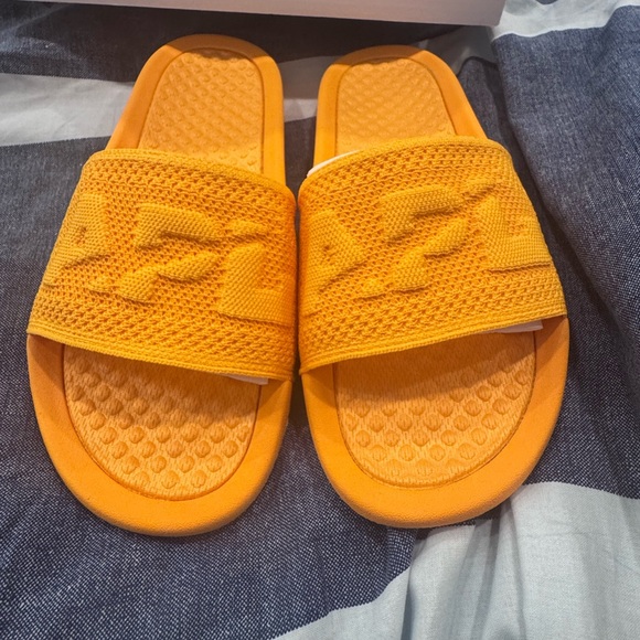 APL Shoes - APL Bright Orange Knit Slide Sandals